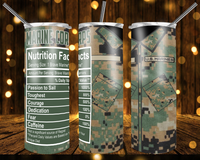 Marine Corp - Tumbler Wrap Sublimation Transfers