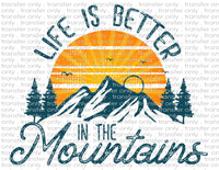 Waterslide, Sublimation Transfers - Mountains