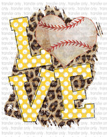 Baseball Love - Waterslide, Sublimation Transfers