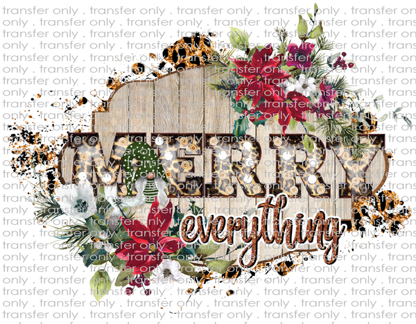 Merry Everything - Waterslide, Sublimation Transfers