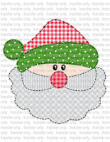 Kids Christmas Santa Faux Applique - Waterslide, Sublimation Transfers