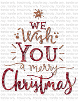 Wish You a Merry Christmas - Happy Always - Waterslide, Sublimation Transfers