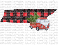 All States Available - Buffalo Plaid - Christmas - Waterslide, Sublimation Transfers