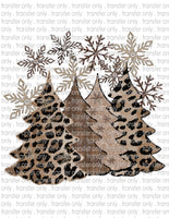 Christmas Tree Snowflakes - Waterslide, Sublimation Transfers