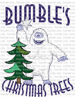 Bumble Snowman - Waterslide, Sublimation Transfers