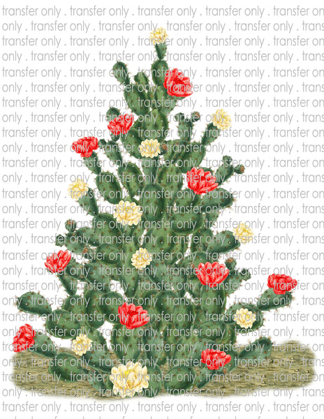 Cactus Christmas Tree - Waterslide, Sublimation Transfers