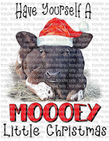 Mooey Christmas Cow - Waterslide, Sublimation Transfers
