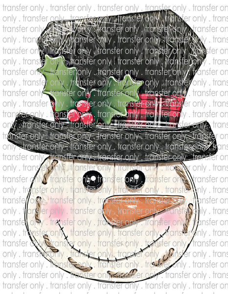 Painted Wood Snowman - Waterslide, Sublimation Transfers