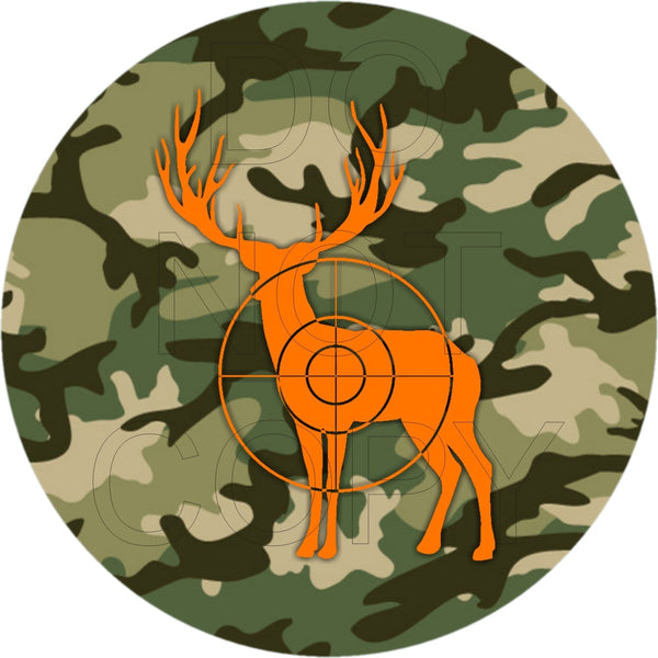 Deer Hunter - Round Template Transfers for Coasters