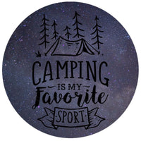 Camping Favorite Sport - Round Template Transfers for Coasters