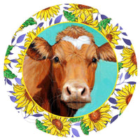 Country Cow - Round Template Transfers for Coasters