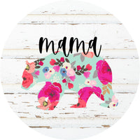 Mama Bear - Round Template Transfers for Coasters