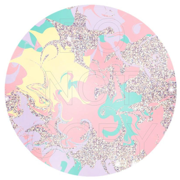 Pastel Marble - Round Template Transfers for Coasters