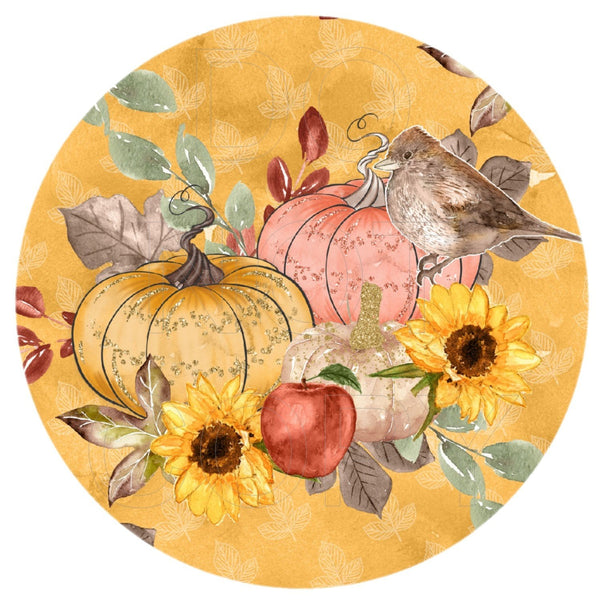 Fall Pumpkins - Round Template Transfers for Coasters