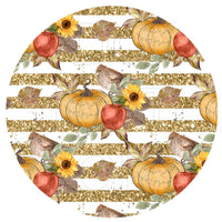 Fall Pumpkins - Round Template Transfers for Coasters