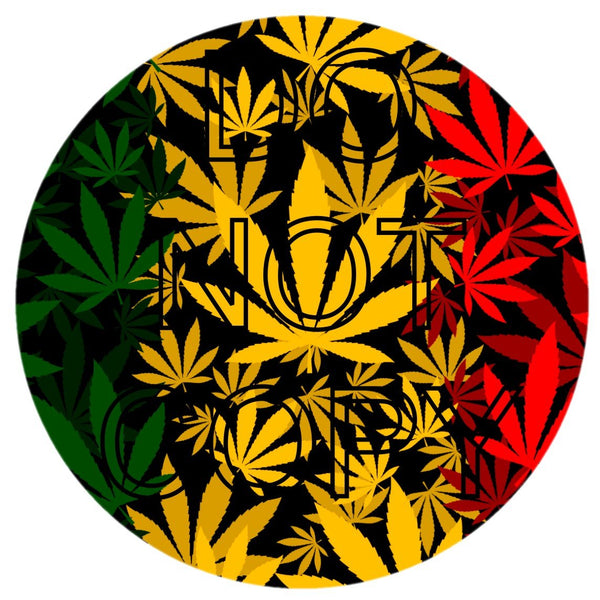 Rasta Leaf - Round Template Transfers for Coasters