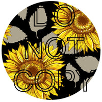 Sunflowers - Round Template Transfers for Coasters