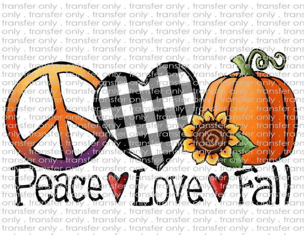 Peace Love Fall - Waterslide & Sublimation Transfers