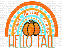 Hello Fall - Waterslide, Sublimation Transfers
