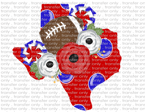 Texas State Red/Blue - Waterslide, Sublimation Transfers