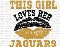 Girl Loves Football - Lips - Waterslide, Sublimation Transfers