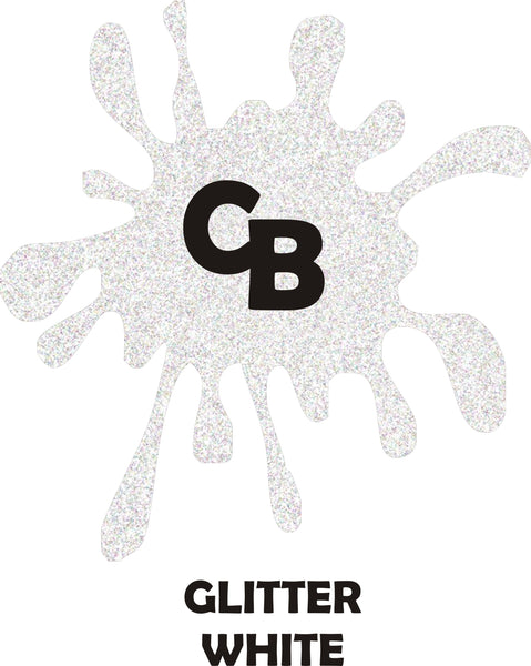 White Glitter - Heat Transfer Vinyl Sheets