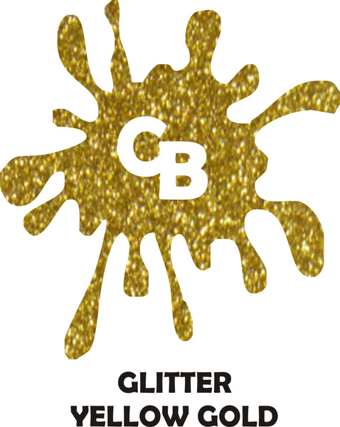 Yellow Gold Glitter - Heat Transfer Vinyl Sheets