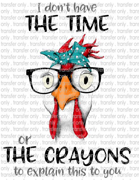 Crazy Chicken - Waterslide, Sublimation Transfers
