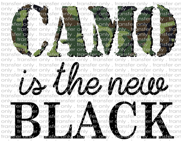 Camo New Black - Waterslide, Sublimation Transfers