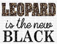 Leopard New Black - Waterslide, Sublimation Transfers