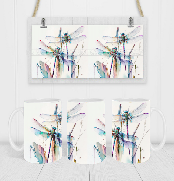 Dragonfly - Coffee Mug Wrap - Sublimation Transfers