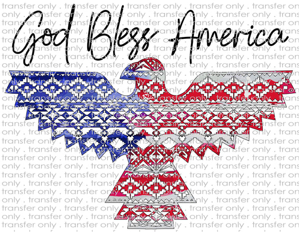American Flag Eagle - Waterslide, Sublimation Transfers