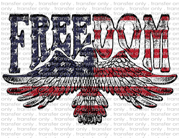 Freedom American Flag Eagle - Waterslide, Sublimation Transfers