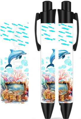 Under The Sea - Dolphin - Sublimation Pen Wrap