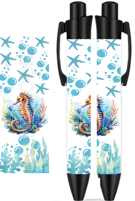 Under The Sea - Sea Horse - Sublimation Pen Wrap