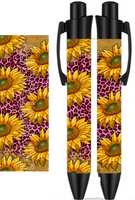 Sunflower & Pink Leopard - Sublimation Pen Wrap