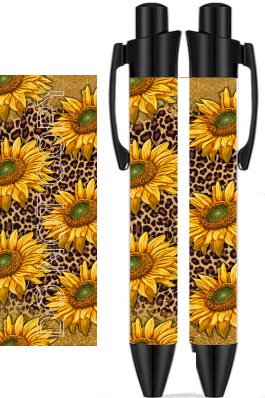 Sunflower & Leopard - Sublimation Pen Wrap