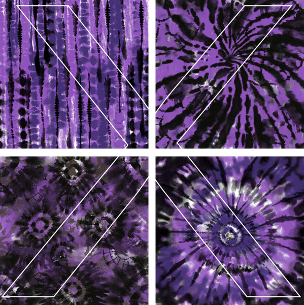 Purple Tie Dye - Full Pattern - Waterslide, Sublimation Transfers