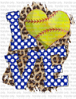 Softball Love - Waterslide, Sublimation Transfers