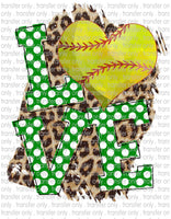 Softball Love - Waterslide, Sublimation Transfers