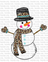 Leopard Snowman - Waterslide, Sublimation Transfers