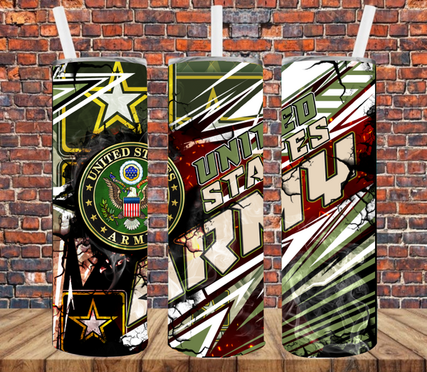 Army Abstract - Tumbler Wrap Sublimation Transfers