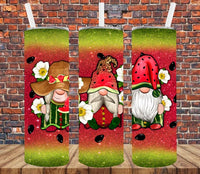 Watermelon Gnomes - Tumbler Wrap Vinyl Transfers