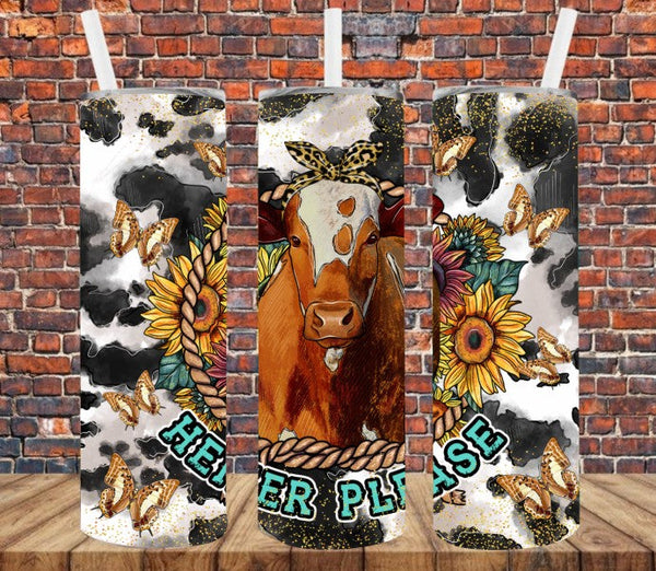 Heifer Please - Tumbler Wrap Vinyl Transfers