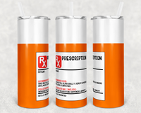 Prescription Bottle - Tumbler Wrap Sublimation Transfers