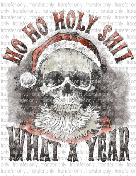 Ho Ho Ho Holy Sh*t What A Year - Waterslide, Sublimation Transfers
