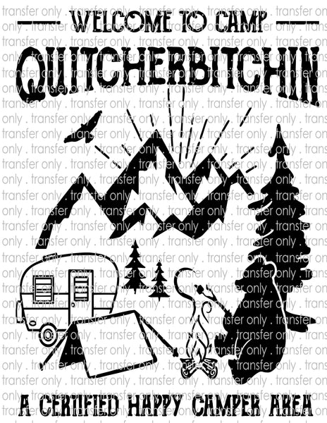 Camp Quit Your Bitching - Waterslide, Sublimation Transfers