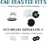 Complete Craft Kit - Sublimation Rubber Car Coasters