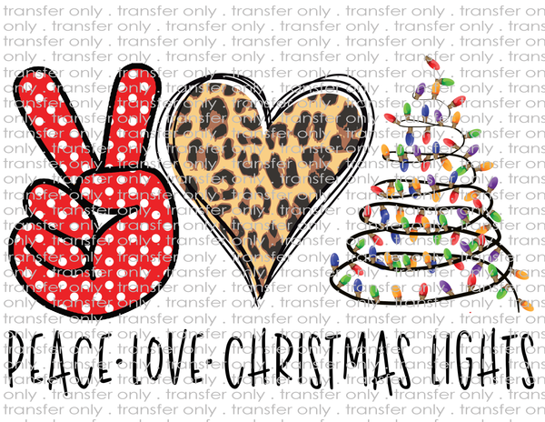 Christmas Peace Love - Waterslide, Sublimation Transfers