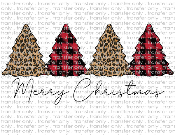 Merry Christmas Trees - Waterslide, Sublimation Transfers